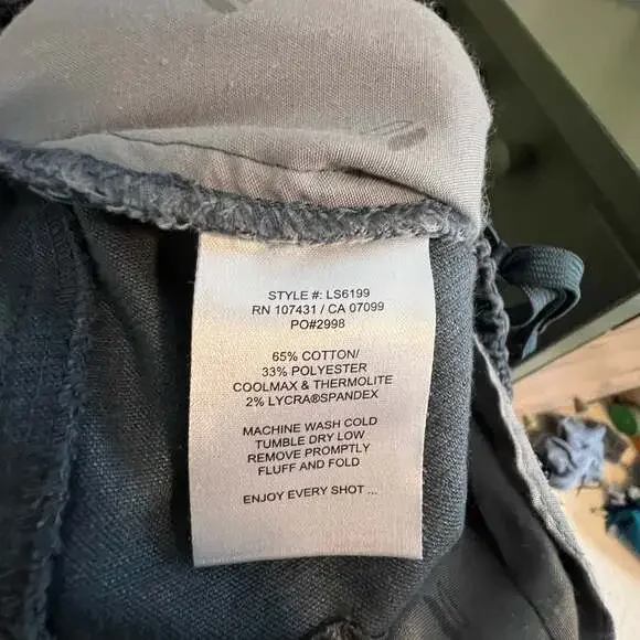 Linksoul Blue Grey Corduroy Drawstring Flat Front Pants - Picture 6 of 6